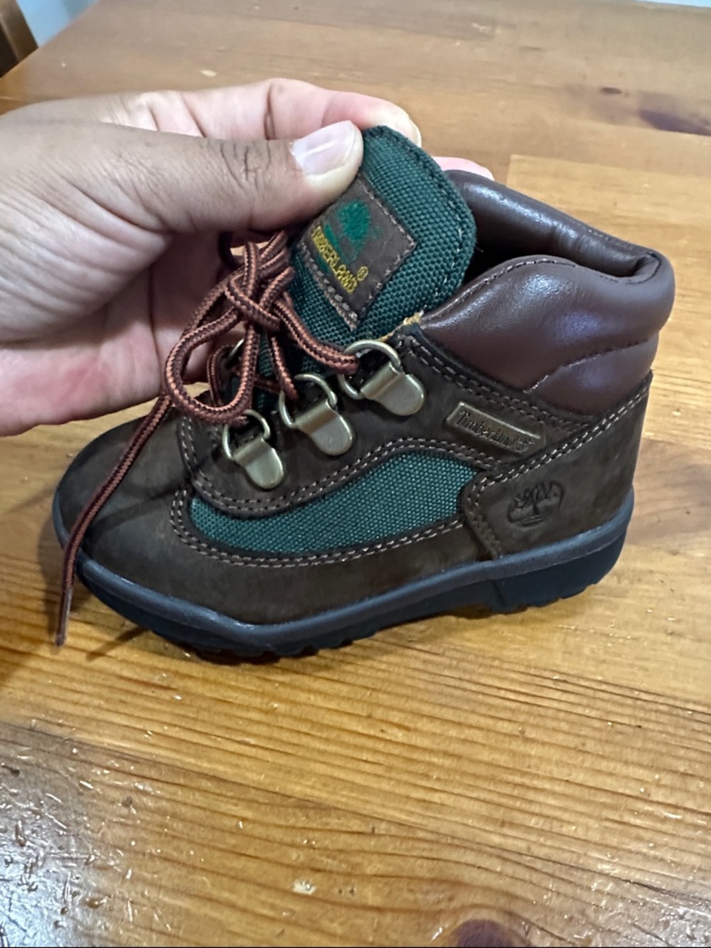 Timberland Kids Brown and Green Outdoor Boots - Picture 8 of 8